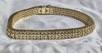 14k Yellow Gold  5 ct tw Diamond Tennis Bracelet