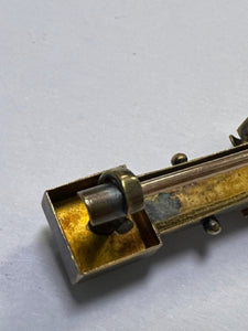 10k Yellow & Rose Gold Victorian Edwardian Bar Brooch Pin 5.8 Grams 2.10"