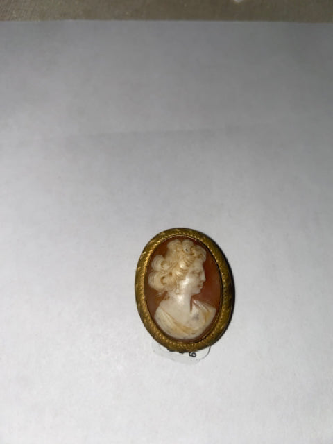 Gold Filled Cameo Brooch Pendant