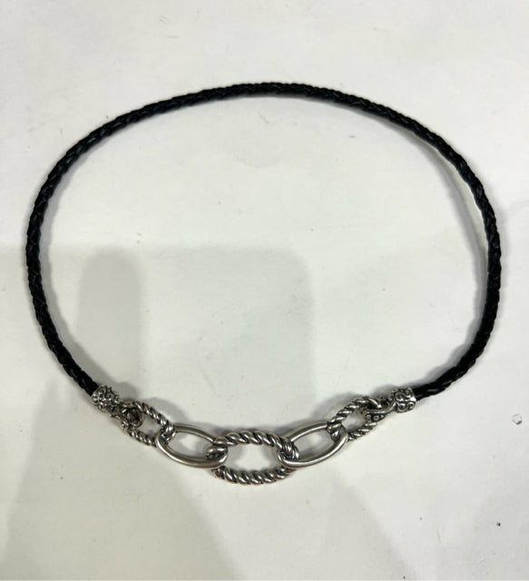 Carolyn Pollack Relios 925 Sterling Silver Braided Necklace Interchangeable