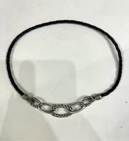 Carolyn Pollack Relios 925 Sterling Silver Braided Necklace Interchangeable