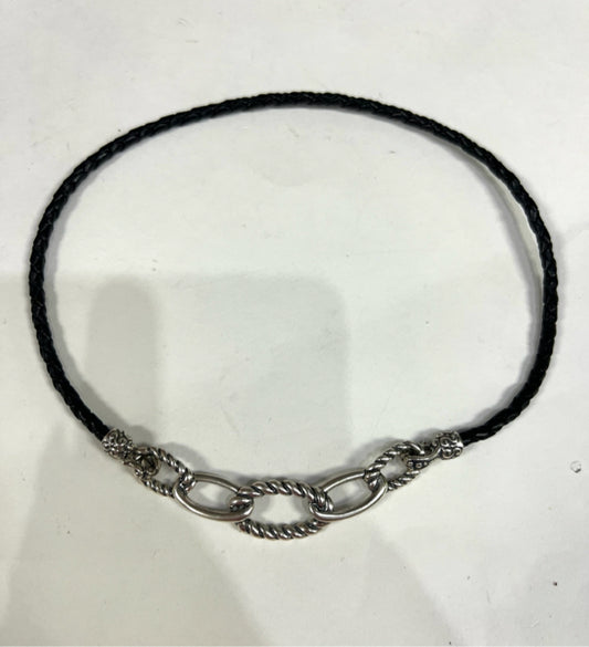 Carolyn Pollack Relios 925 Sterling Silver Braided Necklace Interchangeable