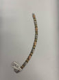 Tri Color 7" Sterling Silver Bracelet