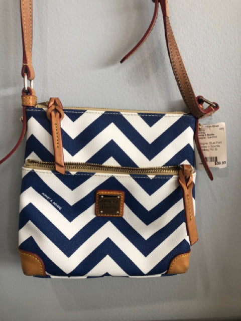 Designer Dooney & Bourke Blue Print Handbag