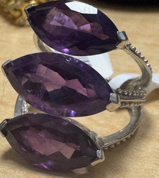 Sterling Silver Amethyst Ring New w/ Tags JTV Size 8