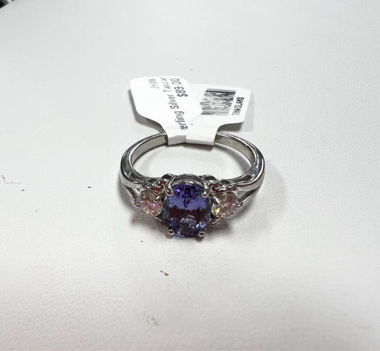 Sterling Silver Tanzanite Ring Size 8 JTV New w/ Tags