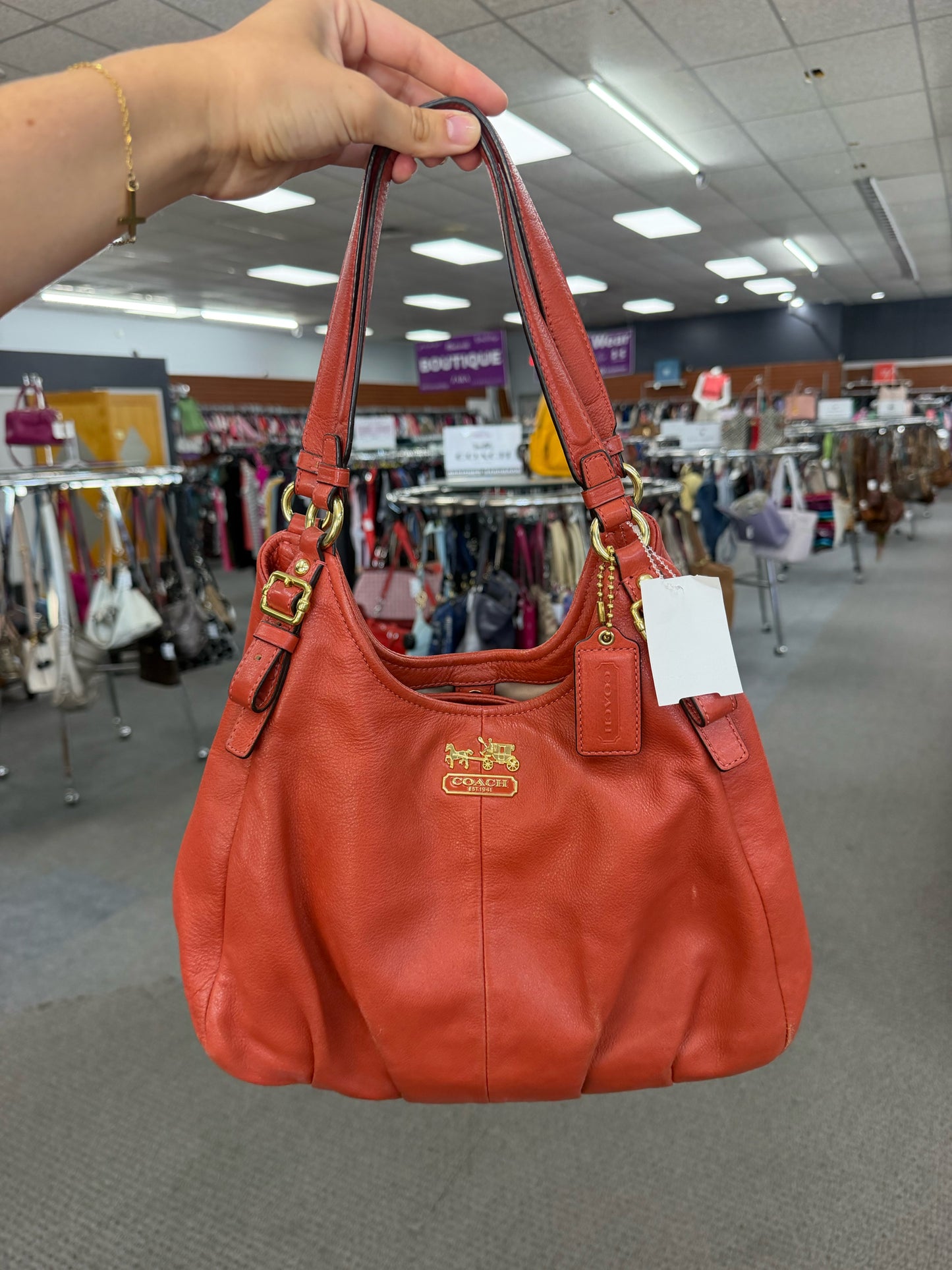 Designer Coach Burnt Orange Handbag