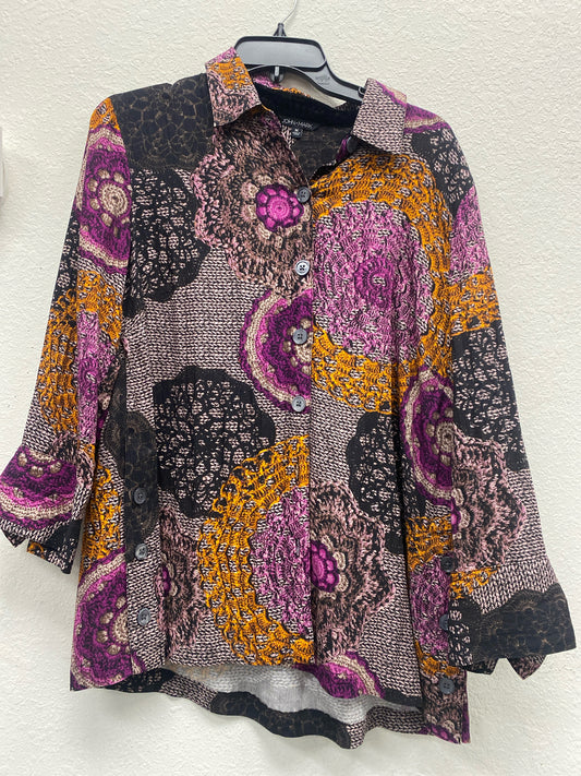 Multi-Color John Mark BOUTIQUE Long Sleeve Shirt Women's