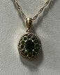 Gold Over Sterling Chrome Diopside Pendant Chain Necklace New JTV