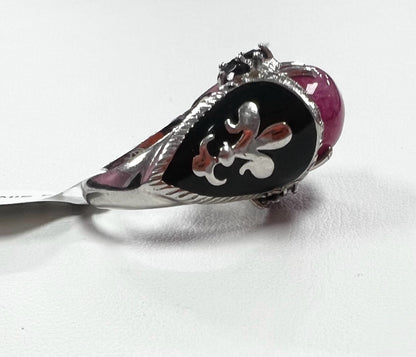 Sterling Silver Gemstone Ring Size 7