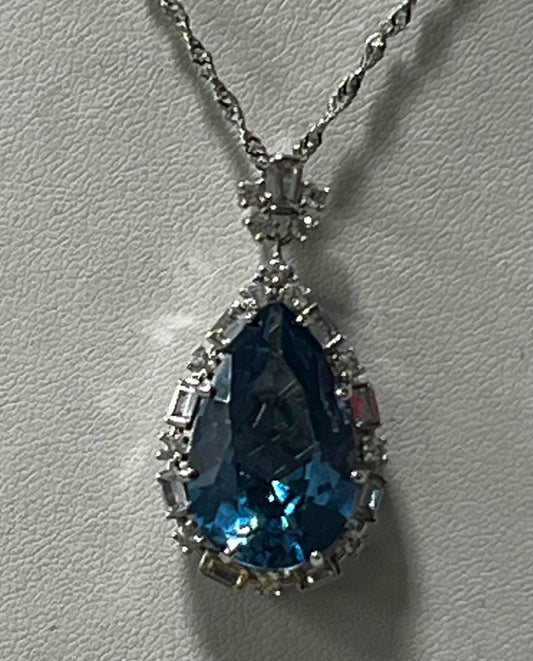 Charles Winston Sterling Silver CZ Necklace JTV New