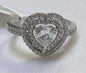 Sterling Silver Ring Size 9.75 Heart