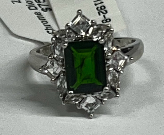 Sterling Silver Chrome Diopside Ring New w/ Tags Size 8 JTV