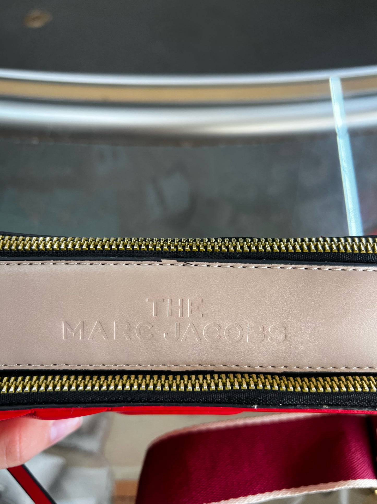 Designer Marc Jacobs Red/Yellow/Brown Handbag