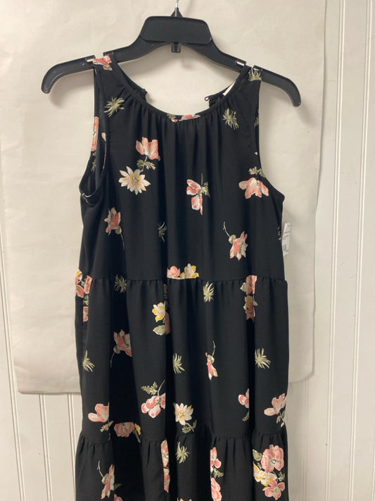 Black Floral Loft Sleeveless dress Women's