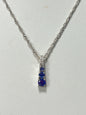 Sterling Silver Tanzanite Pendant & Necklace Chain JTV New