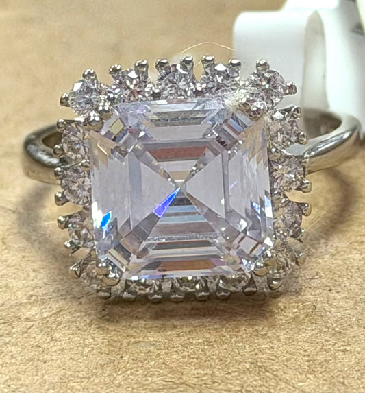 Sterling Silver CZ Ring New w/ Tags JTV Size 8