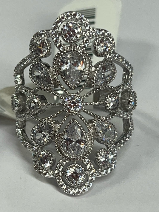 Sterling Silver CZ Ring New w/ Tags Size 8 JTV