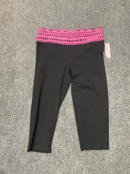 Black/Pink Victoria's Secret Capri Leggings ACTIVE Women's