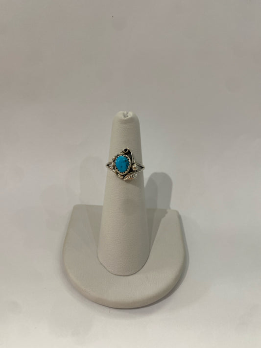 Sterling Silver Turquoise Ring Size 4.5