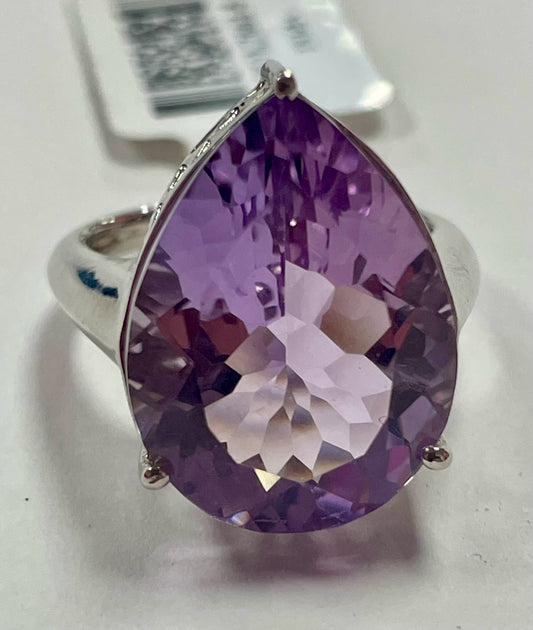 Sterling Brazilian Amethyst Ring New w/ Tags JTV Size 8