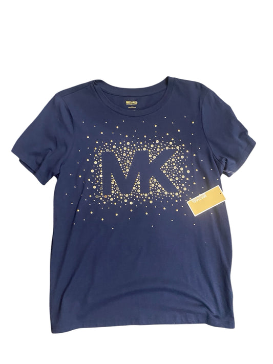 Navy/Gold Michael Kors BOUTIQUE NEW Short Sleeve Shirt Women's