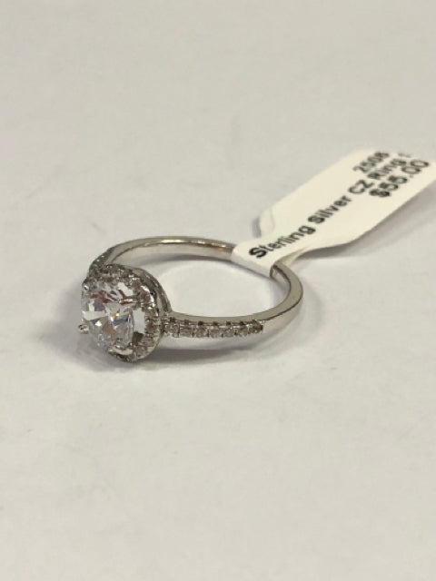 Sterling Silver CZ Ring Size 7