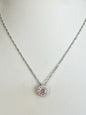 Sterling Silver CZ Necklace Pendant Chain New JTV
