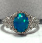 Sterling Silver Miami Blue Welo Opal Ring JTV Size 9