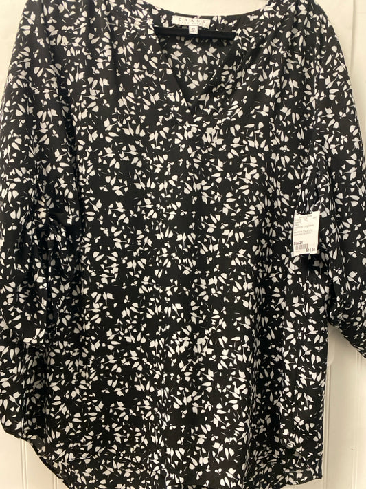 Black/White Chaus Long Sleeve Shirt Women's