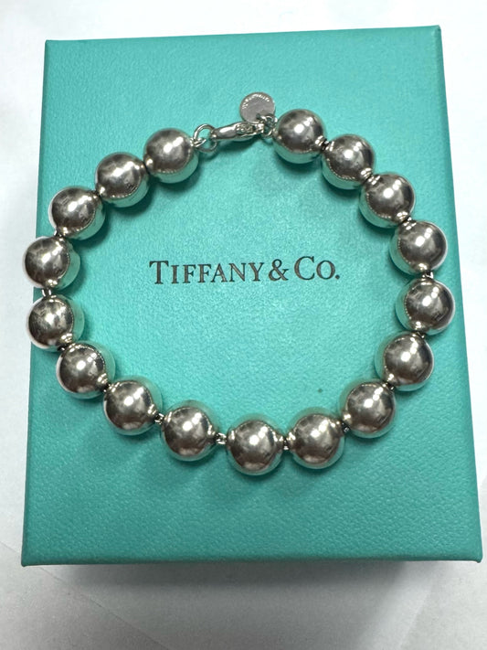 Tiffany & Co. 925 Sterling Silver HardWear 10mm Ball Bead 8" Bracelet