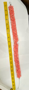 Jay King DTR Mine Finds 925 Salmon Pink Coral Gemstone Necklace & Earrings