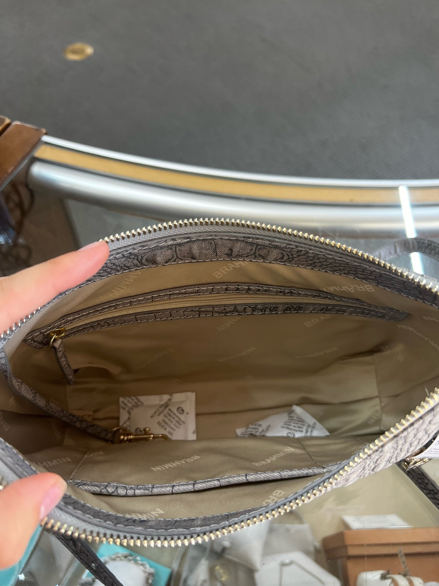 Designer NEW Brahmin Gray Crossbody