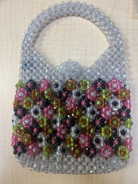 Beaded Multi Color Retro Vintage Handbag Saks Fifth Avenue
