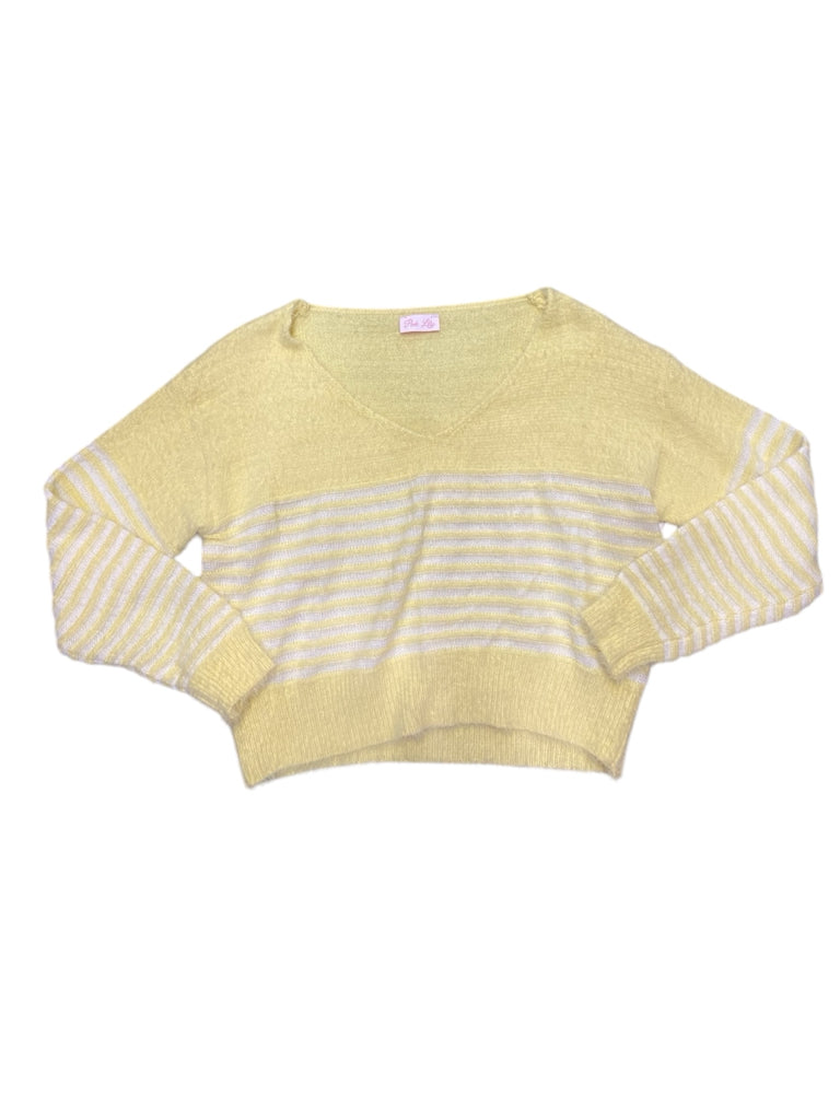 Yellow Pink Lily Sweater/Sweatshirt Women's