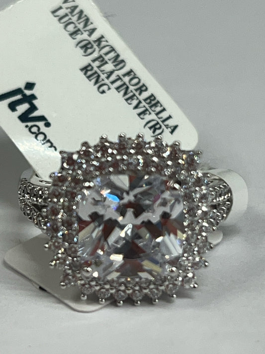 Sterling CZ Ring Size 8 New w/ Tags Size 8 Vanna K JTV Ring