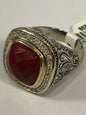 Sterling Silver Ring Size 8.5 Red Carnelian