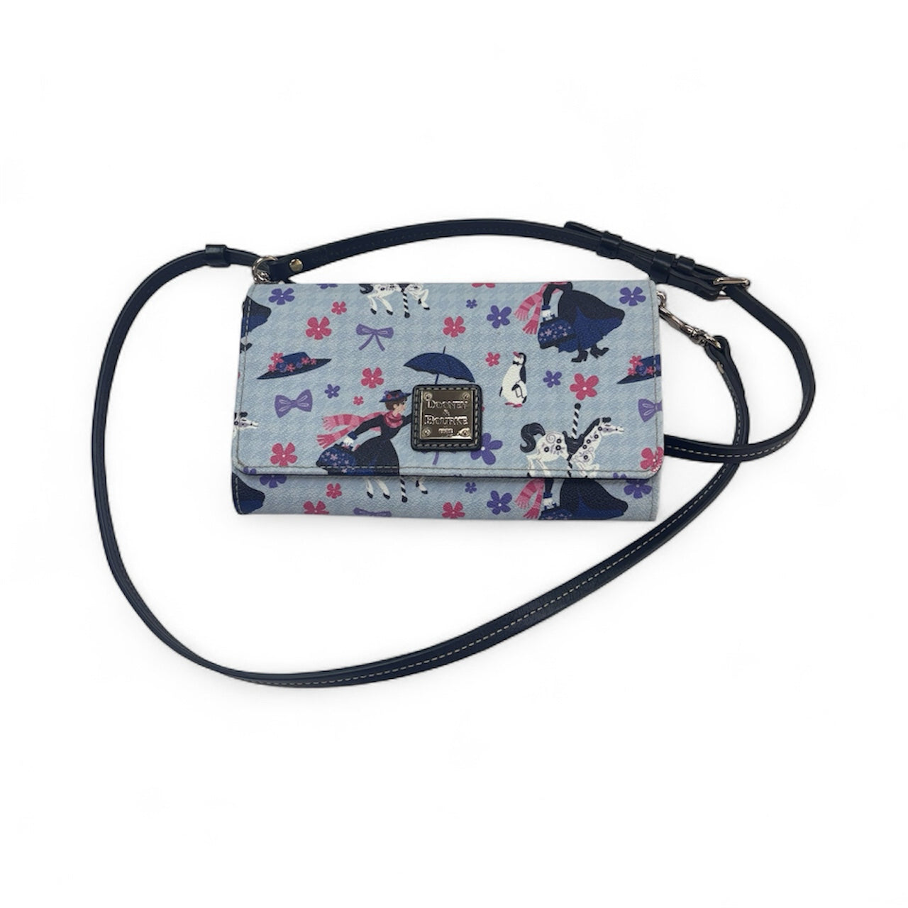 Designer Dooney & Bourke Blue Print Crossbody