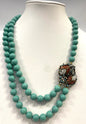 "Reel McKoi" Koi Fish Turquoise Beads Orange Blue Swarovski Crystals 19"-23"