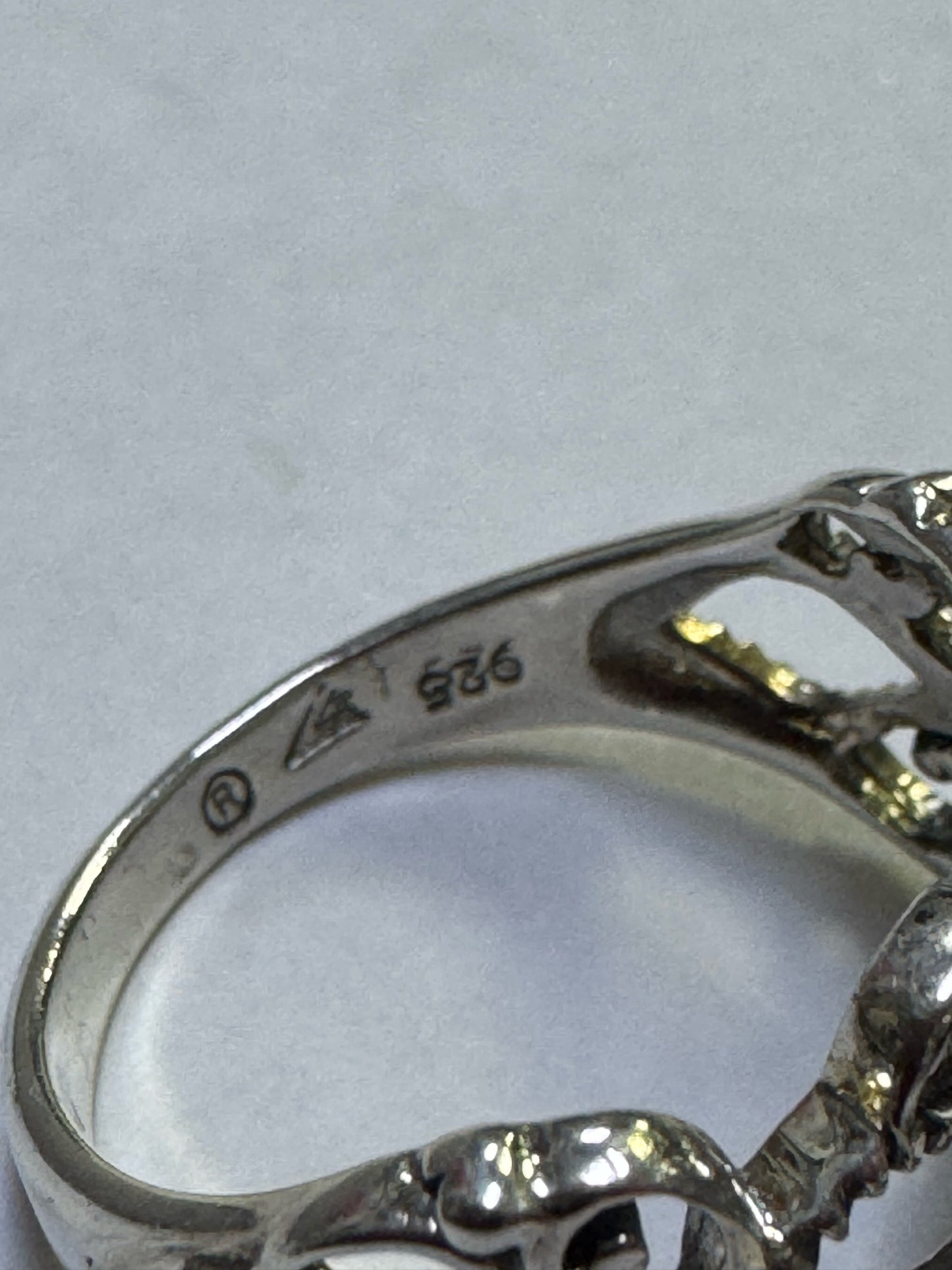 Silpada R2286 HUGE Crystal Rock Sterling Silver Artisan Design Ring Size 5