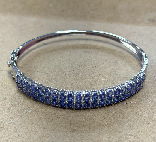 Sterling Silver Tanzanite Bracelet New JTV 8"
