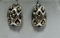 James Avery Sterling Silver and 14K Gold Earrings Spanish Lattice retired 5/8