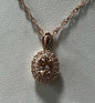 Rose Gold Over Sterling Silver Morganite Pendant & Necklace New JTV
