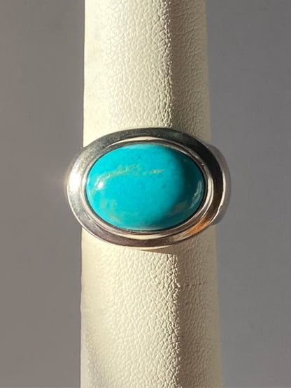 ESPO SIG Joseph Esposito 925 Sterling Silver Vintage Real Turquoise Ring Size 8