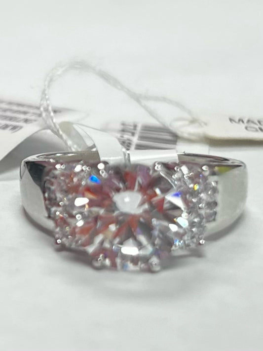 Sterling Silver CZ Ring Charles Winston  Size 9 JTV New w/ Tags