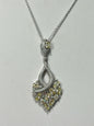 Sterling Silver CZ Necklace Pendant Chain New JTV