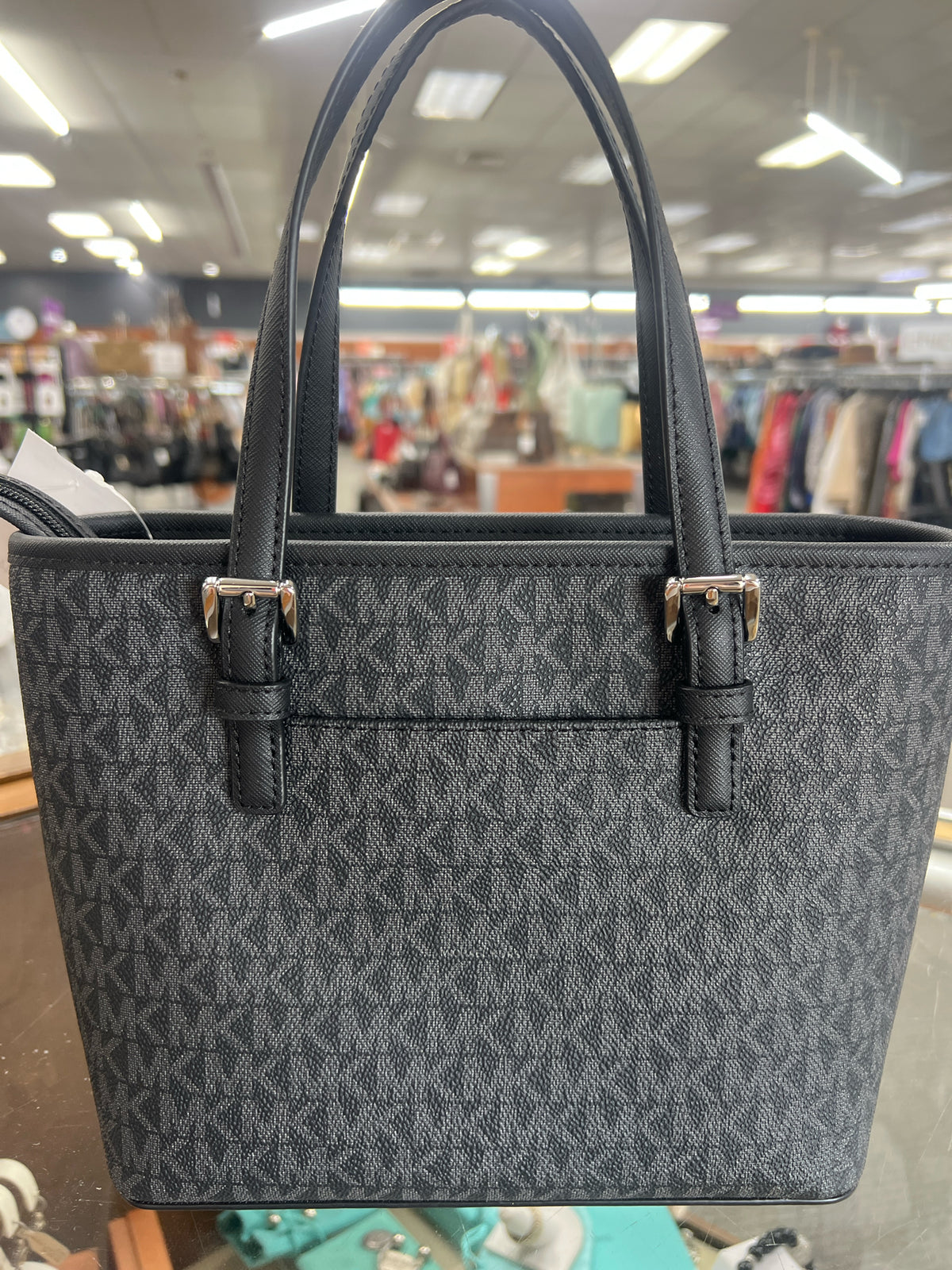 Designer NEW Michael Kors Black Monogram Handbag