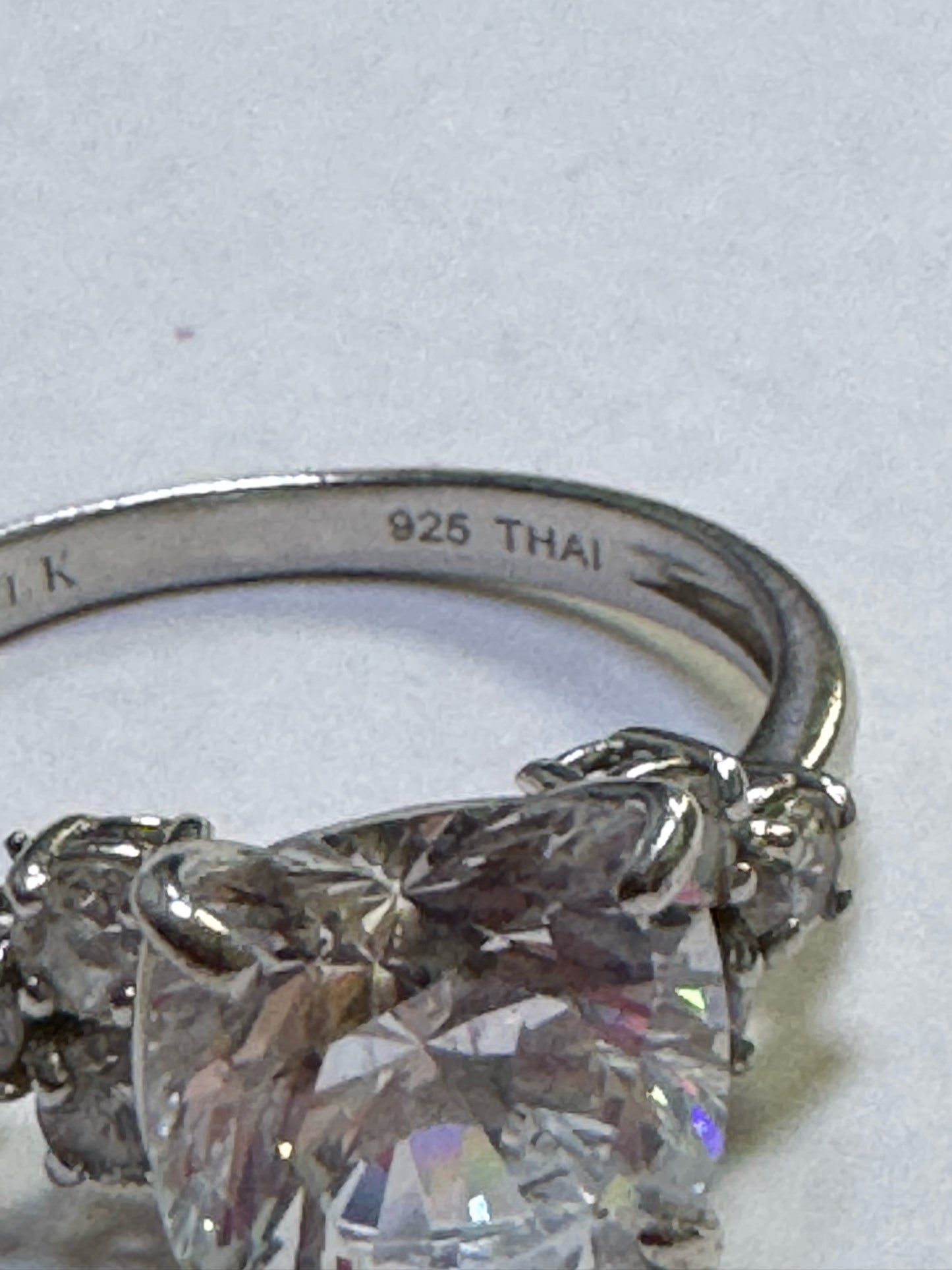 Daniel K HSN Designer Platinum Plated Sterling Silver CZ Ring Size 10