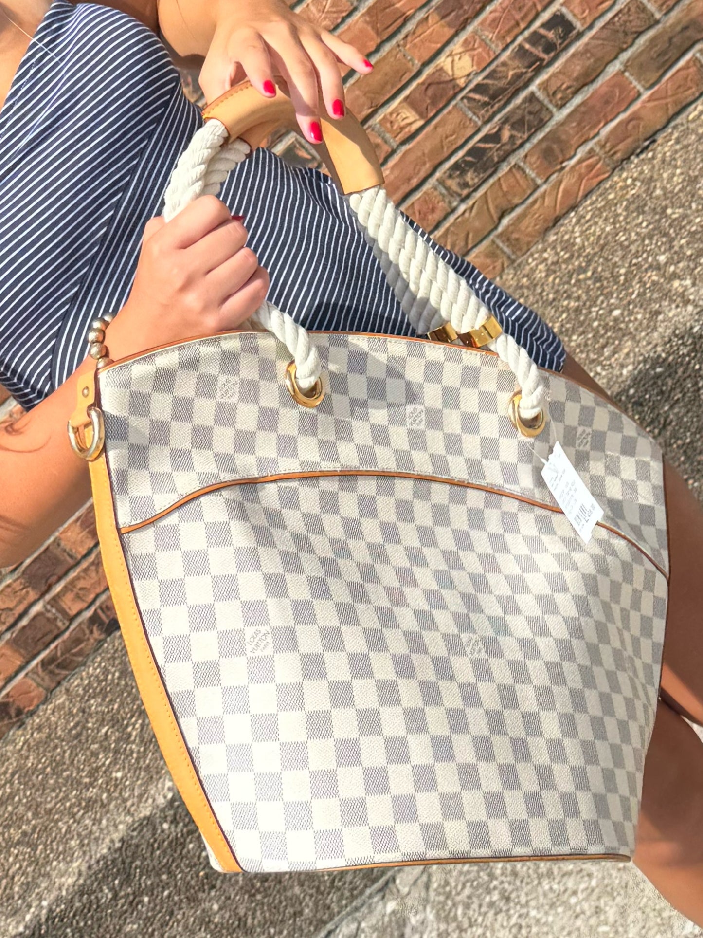 Designer Louis Vuitton Damier Azur Handbag