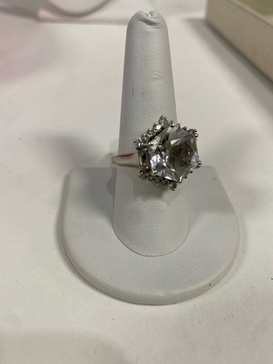 D'Joy Sterling Silver CZ Ring Size 9